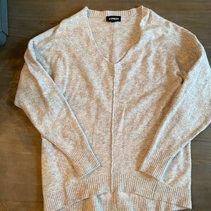Express grey tunic sweater